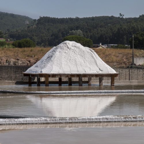 View of the famous saline exploration located in Rio Maior, Portugal.